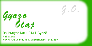 gyozo olaj business card