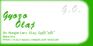 gyozo olaj business card